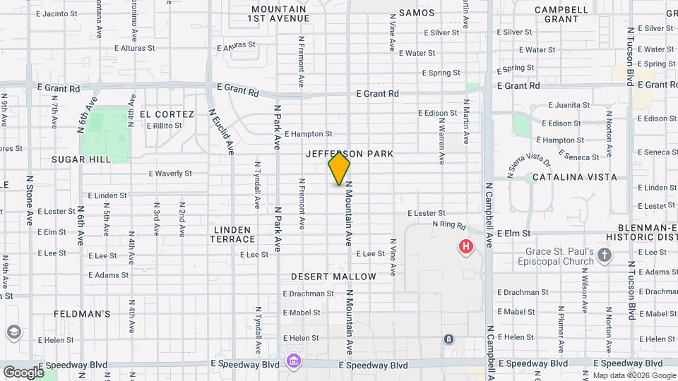1231 E Linden St Map and Location Details