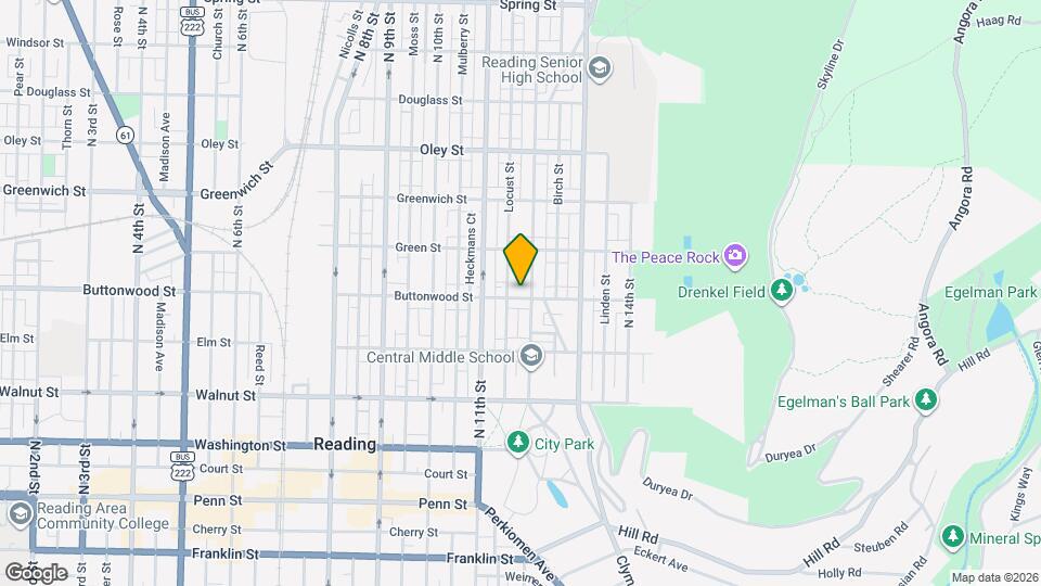 1137 Buttonwood St Mapa y Detalles de la Ubicación