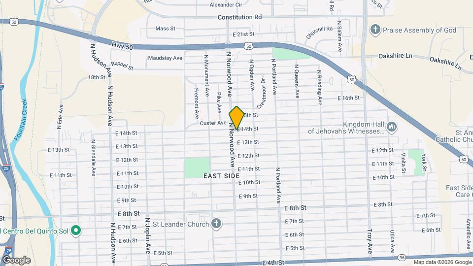 1506 E 14th St Map and Location Details