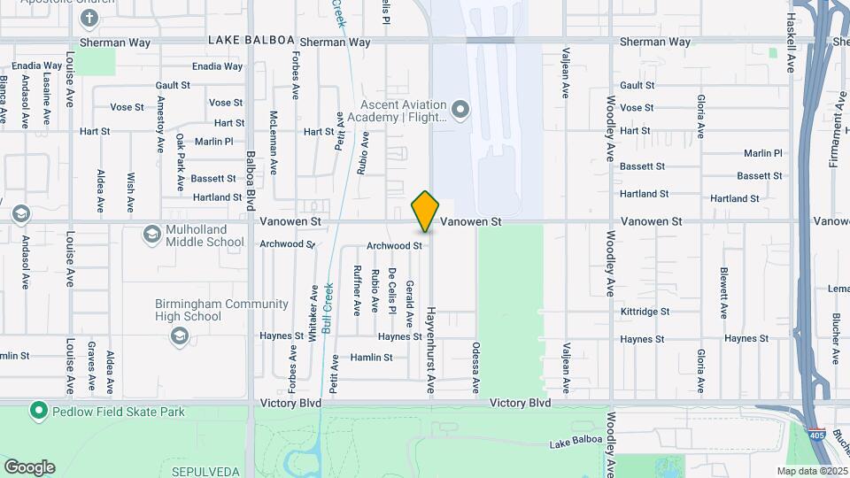 6767 Hayvenhurst Ave Map and Location Details