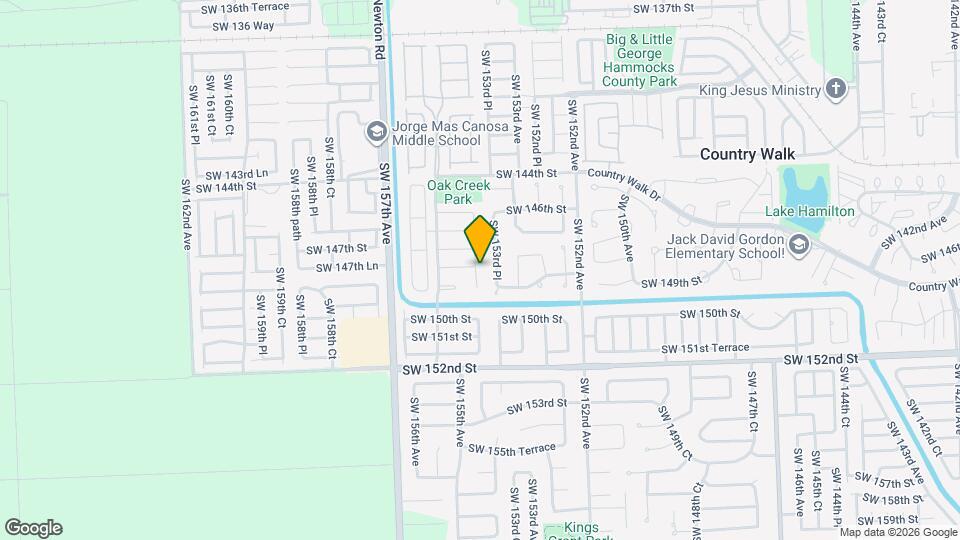 14801 SW 154th Ct Map and Location Details