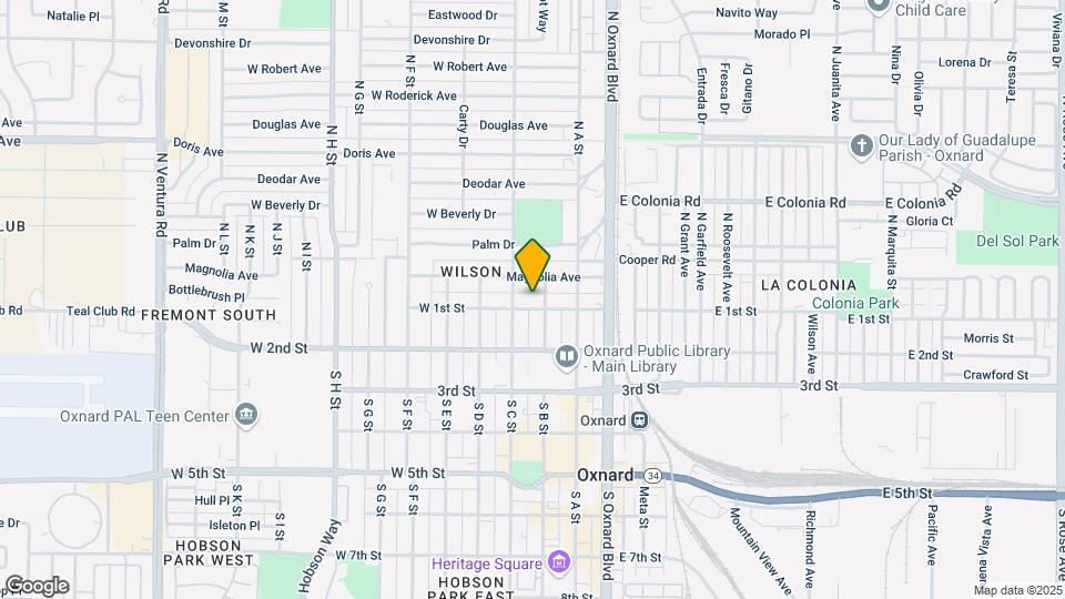 321 W 1st St Map and Location Details