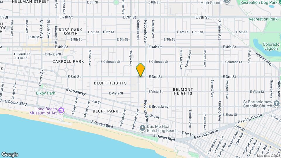 3308 E 3rd St Map and Location Details