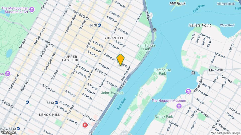525 E 81st St Map and Location Details