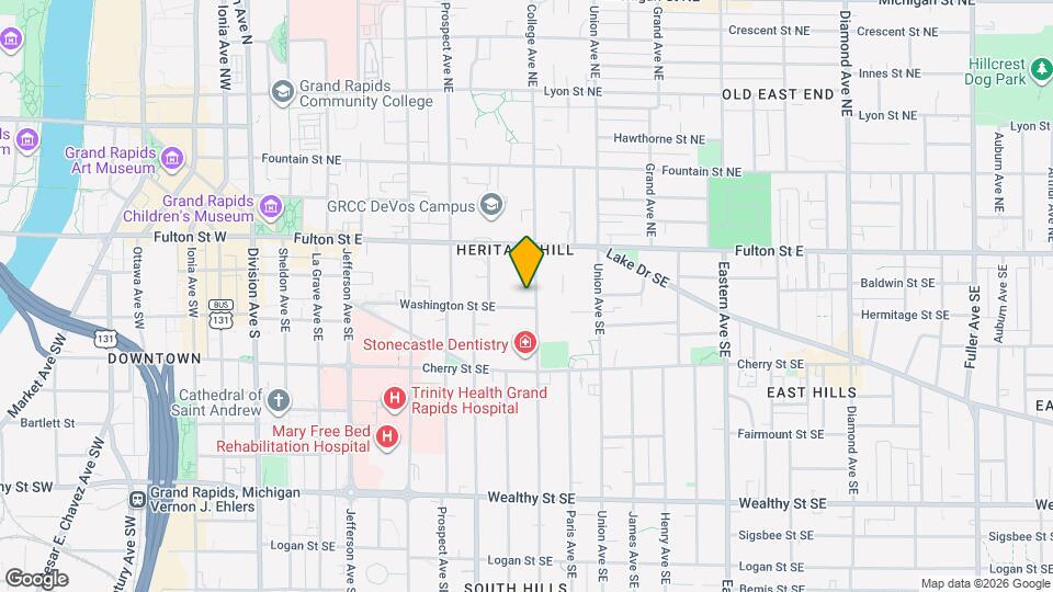 45 College Ave SE Map and Location Details