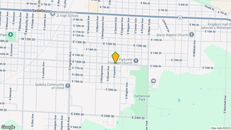 1100 E 16th St Map and Location Details