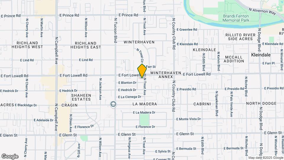 3131 N Treat Ave Mapa y Detalles de la Ubicación
