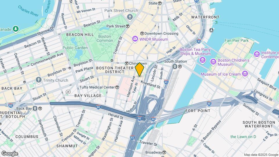 72 Kneeland St, Unit 502 Map and Location Details