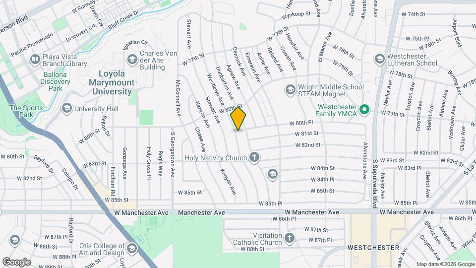 8106 Westlawn Ave Map and Location Details