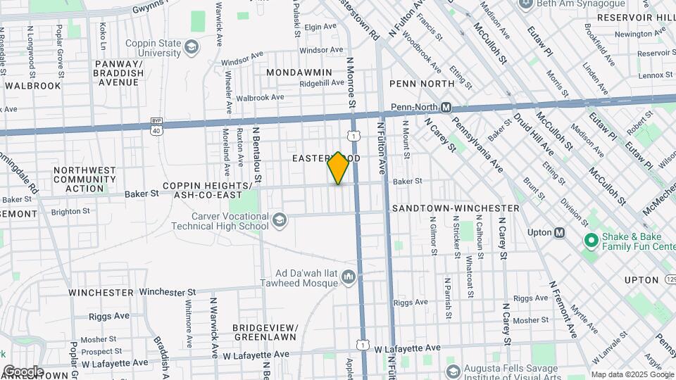 1536 Appleton St Map and Location Details