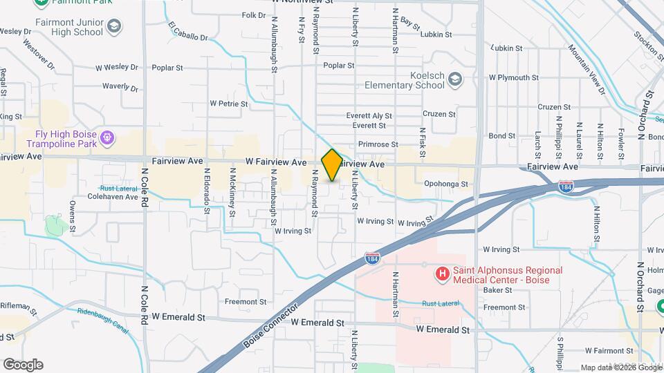 1464 N Raymond St Map and Location Details