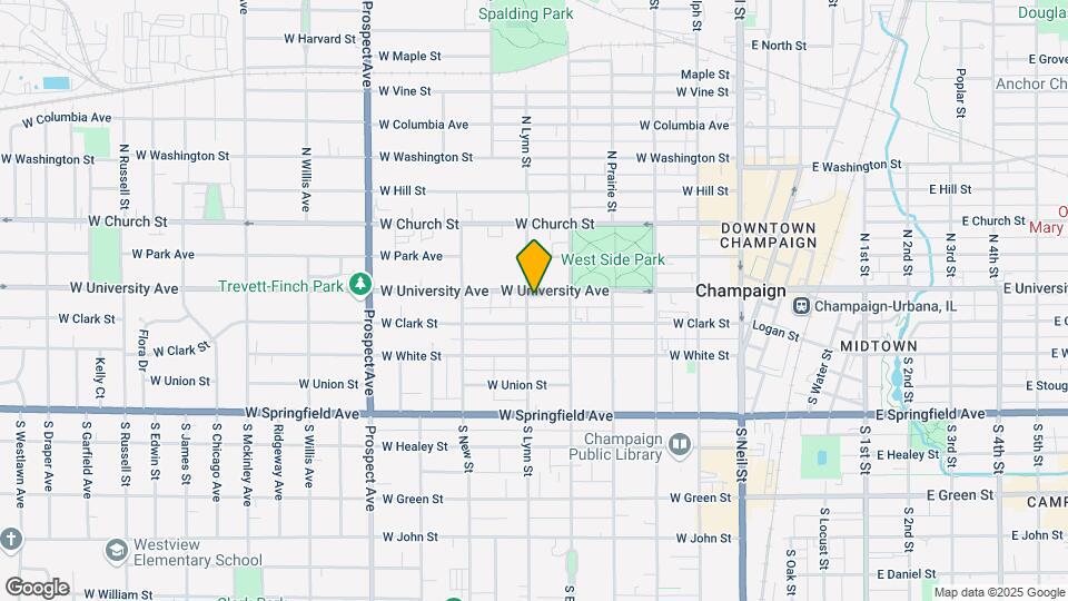 511 W University Ave Map and Location Details