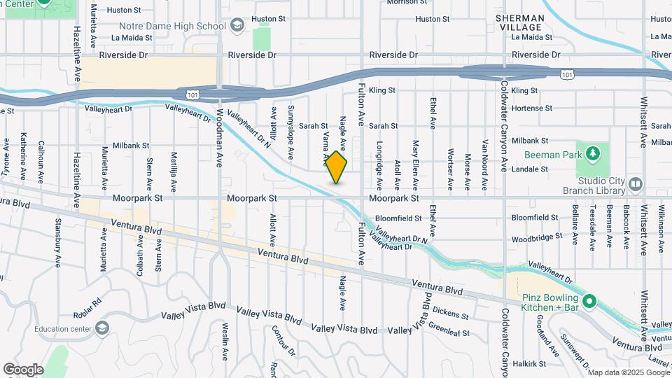 13331 Moorpark St Map and Location Details