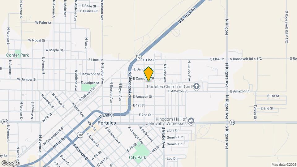 1005 E Brazos St Map and Location Details