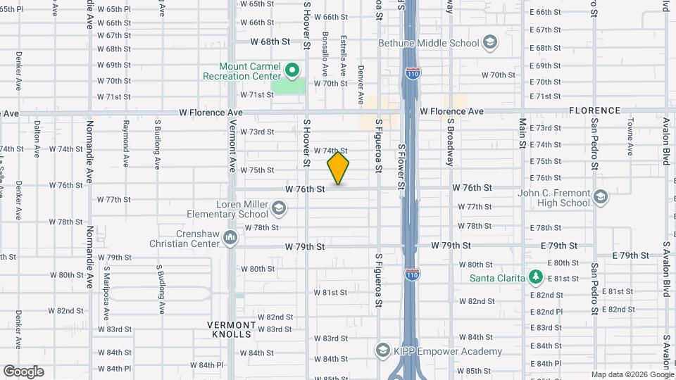 634 W 76th St, Unit 1 Map and Location Details