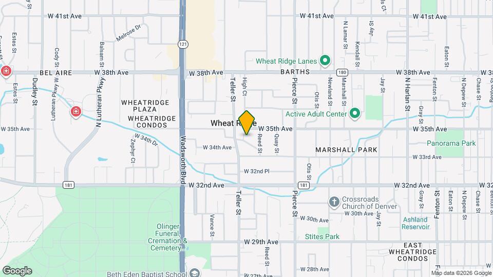 7105 W 34th Pl Map and Location Details