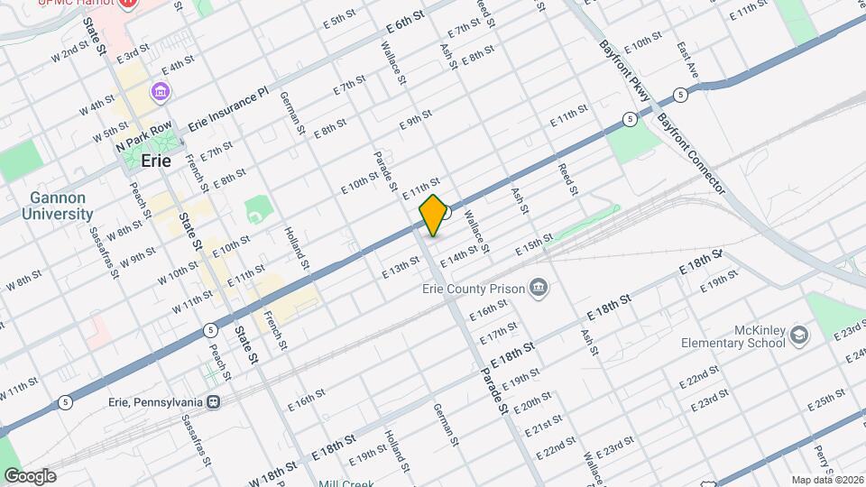 407 E 13th St Map and Location Details