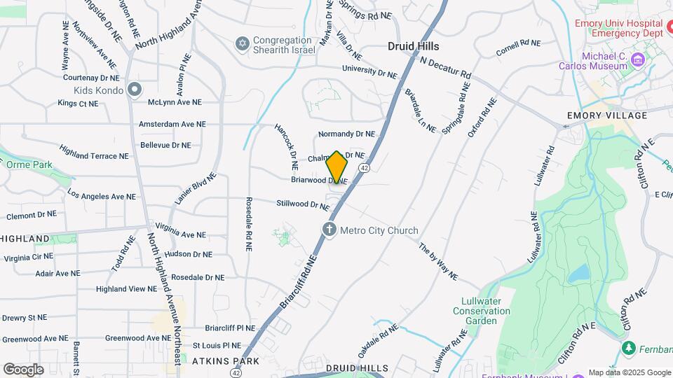 1347 Briarwood Dr NE Mapa y Detalles de la Ubicación