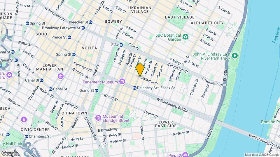 121-123 Rivington St Mapa y Detalles de la Ubicación