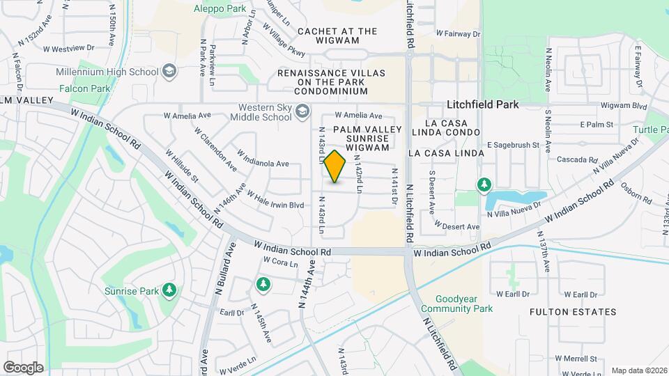 14332 W Weldon Ave Map and Location Details