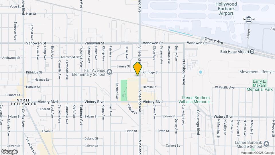 6543 Vineland Ave Map and Location Details