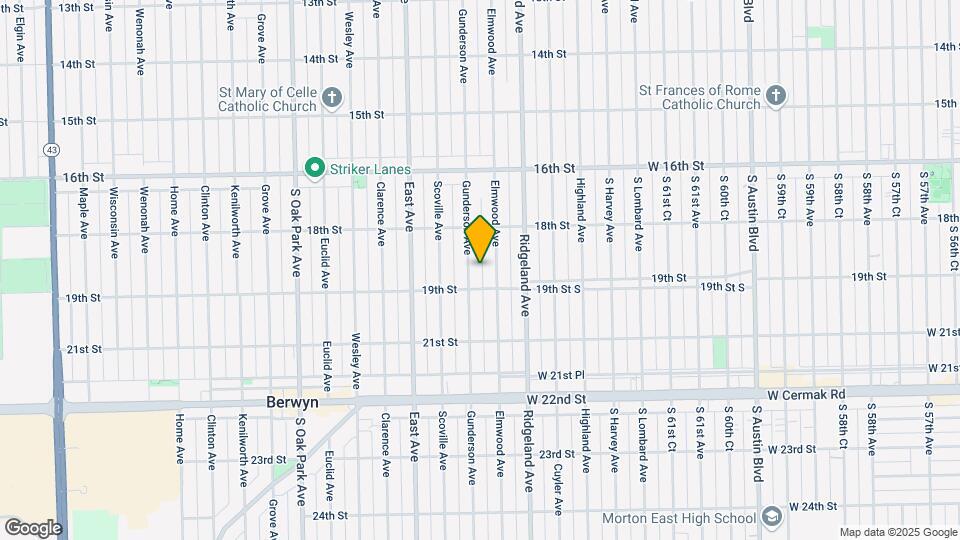 1833 S Gunderson Ave Map and Location Details