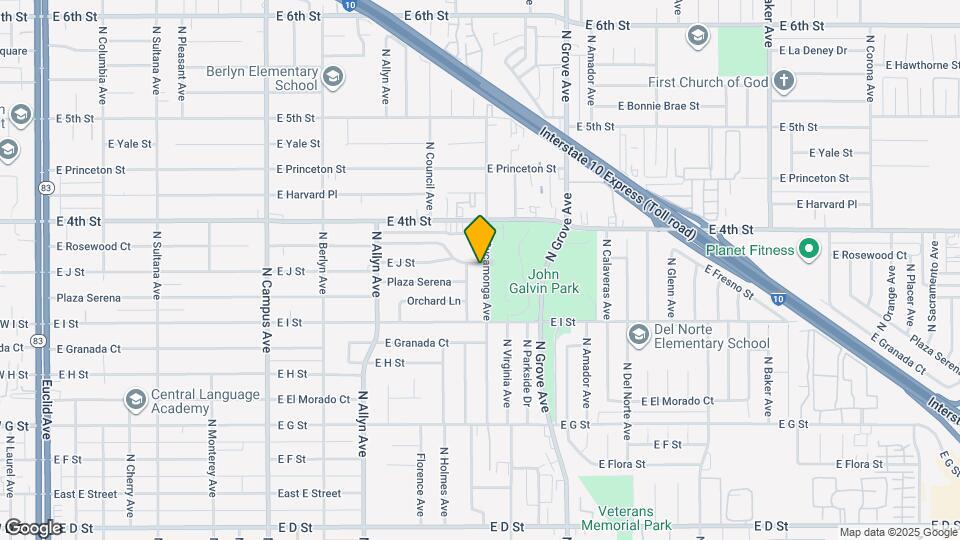 1068 E J St Map and Location Details