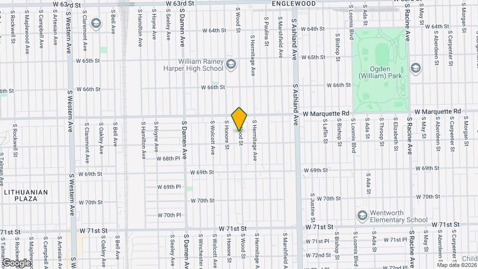 6736 S Wood St, Unit 1 Map and Location Details