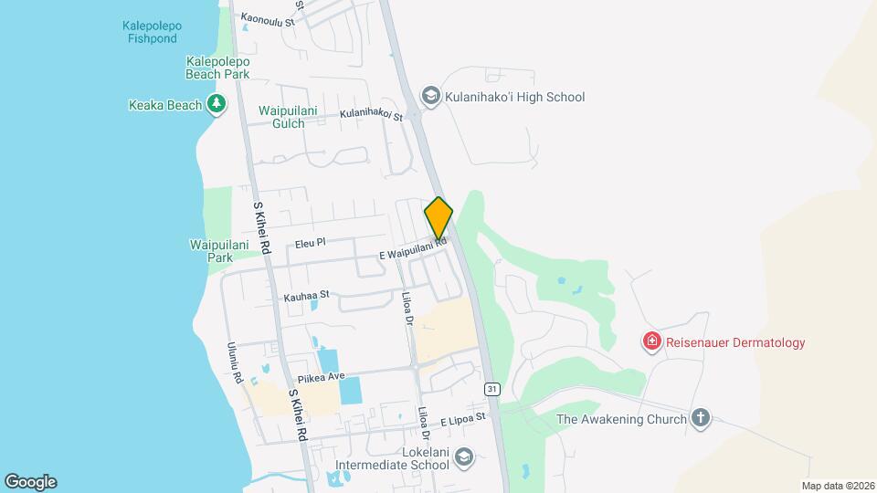 210 Luakaha Cir Map and Location Details