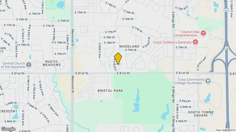 8020 S 88th E Ave Map and Location Details