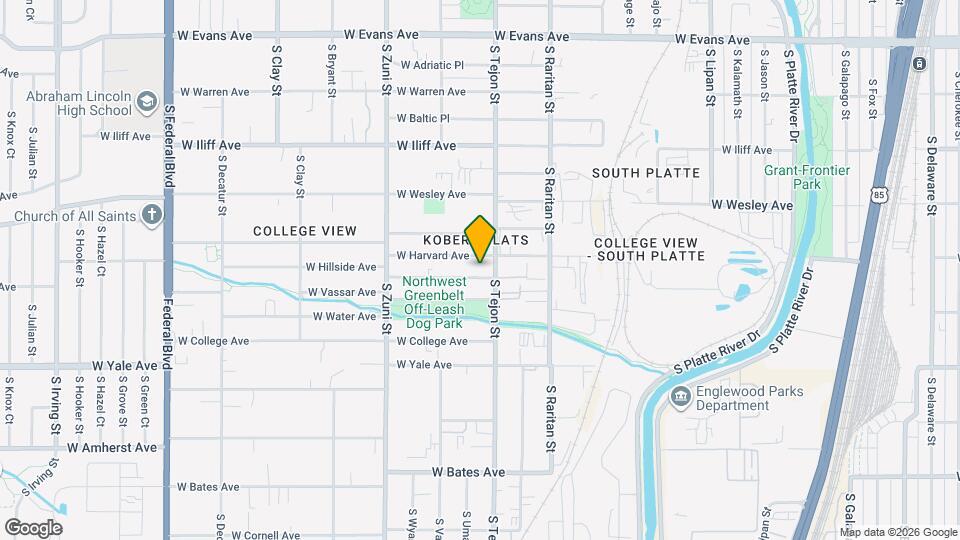 2073 W Hillside Ave Map and Location Details