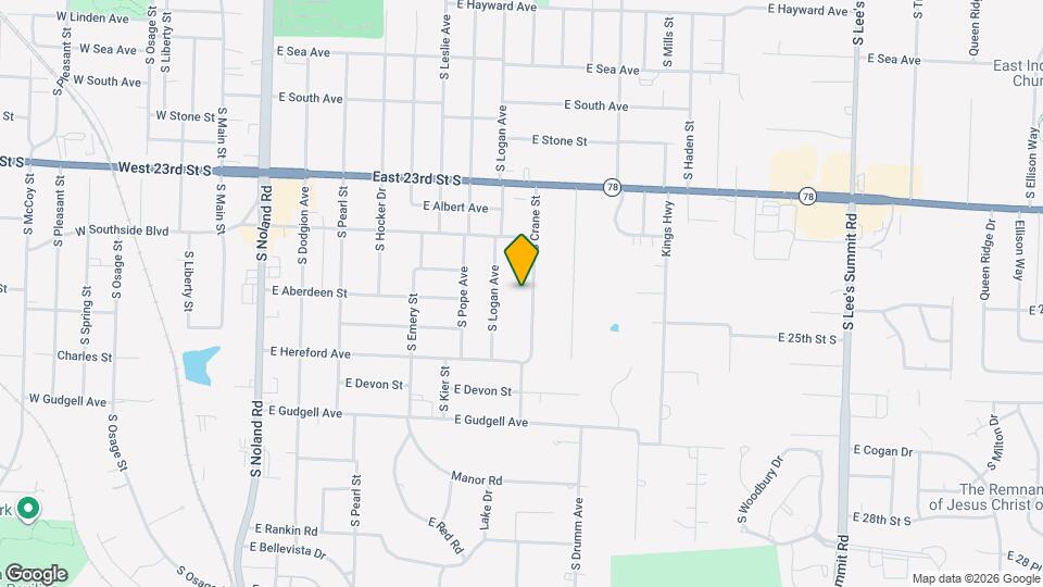 1320 S Crane St Map and Location Details