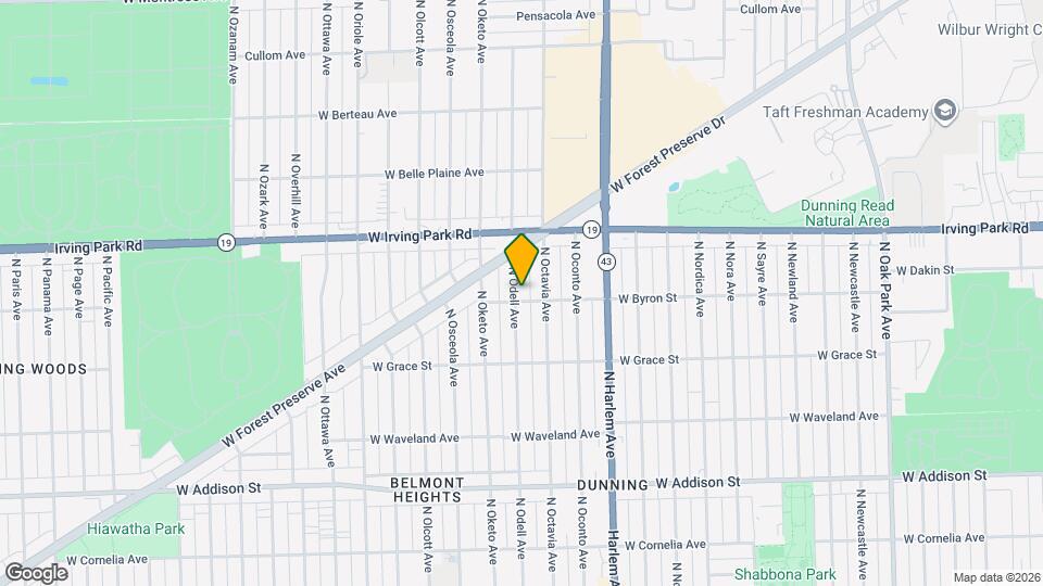 3907 N Odell Ave, Unit Dunning Garden Unit Map and Location Details