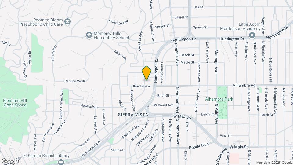 2064 Meridian Ave Map and Location Details