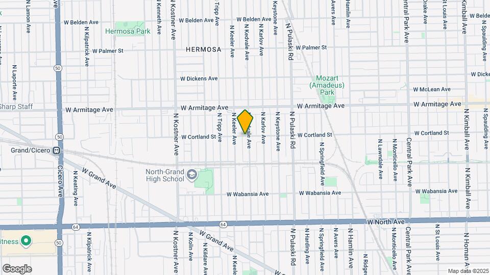 1854 N Kedvale Ave, Unit 2r Mapa y Detalles de la Ubicación
