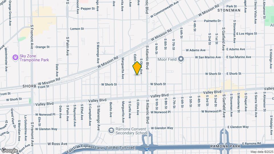 1026 Edith Ave Map and Location Details