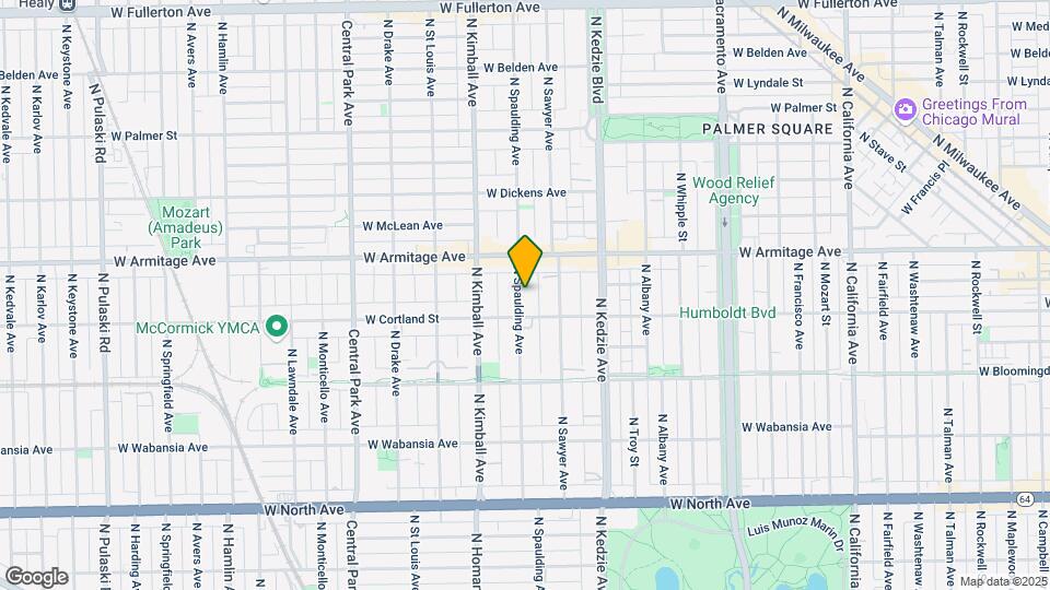 1921 N Spaulding Ave Map and Location Details