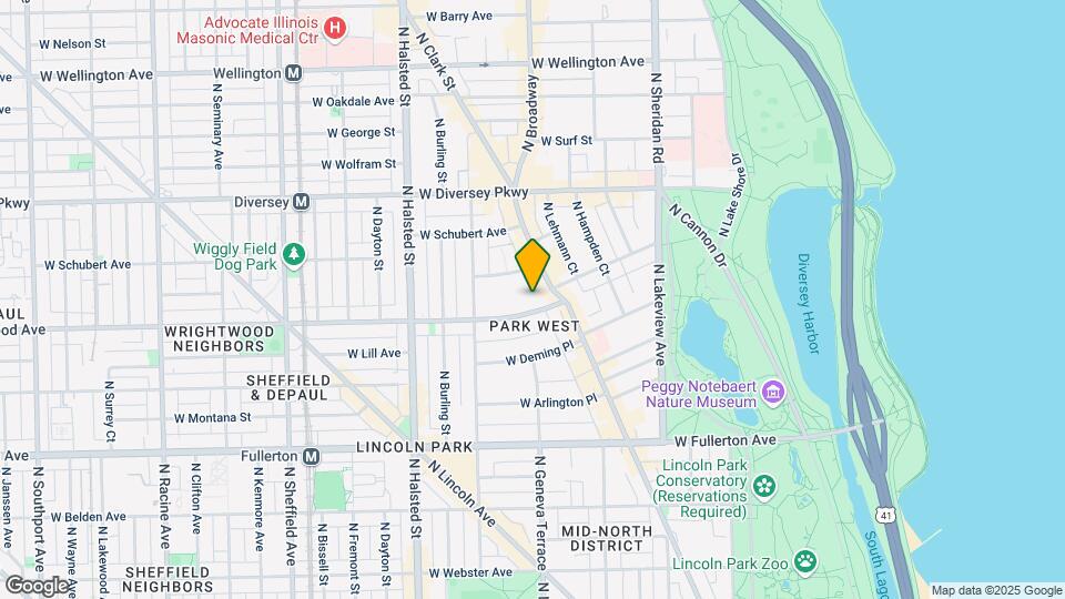 630 W Wrightwood Ave, Unit 3W Mapa y Detalles de la Ubicación