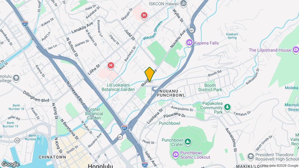 1928 Pauoa Rd Map and Location Details