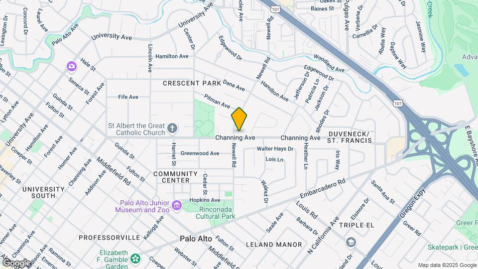 1515 Channing Ave Map and Location Details