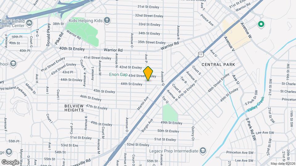 1604 44th St Ensley Map and Location Details