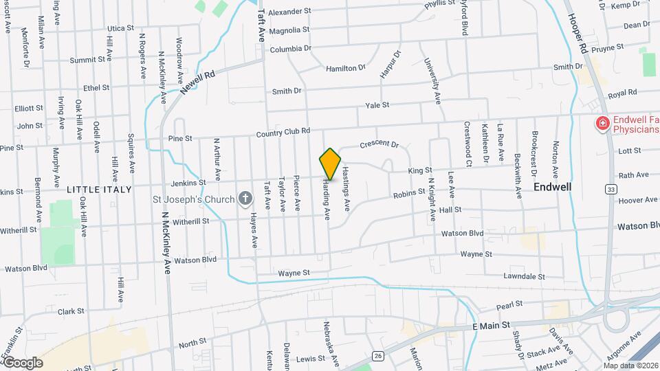 222 Harding Ave Map and Location Details