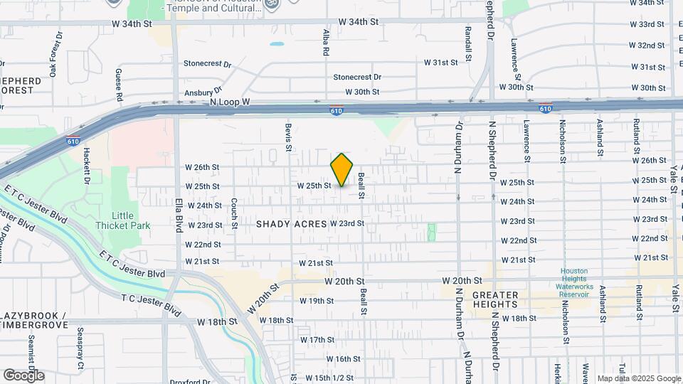 1140 W 25th St Map and Location Details