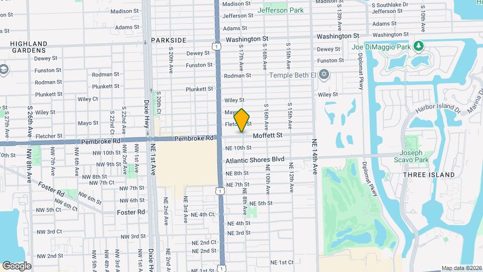 1709 Moffett St, Unit A Map and Location Details