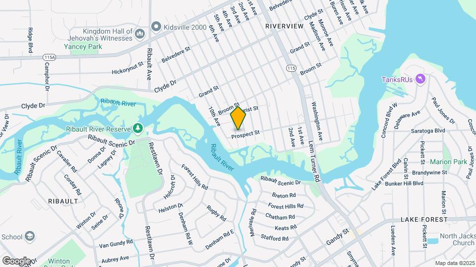 2353 Prospect St Map and Location Details
