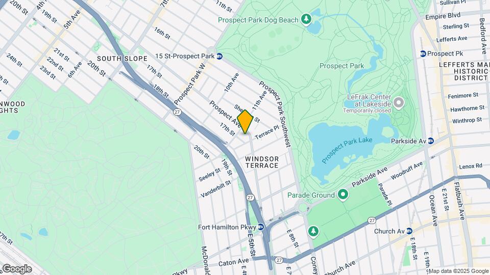 Prospect Park Mews Mapa y Detalles de la Ubicación