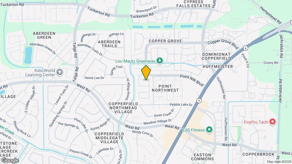 15607 Tarpon Springs Ct Map and Location Details