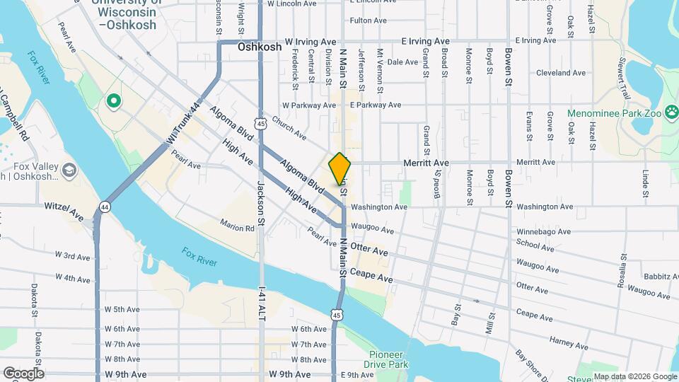 421 N Main St Map and Location Details