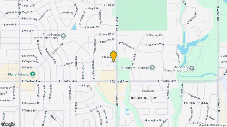 505 N Rock Rd Map and Location Details