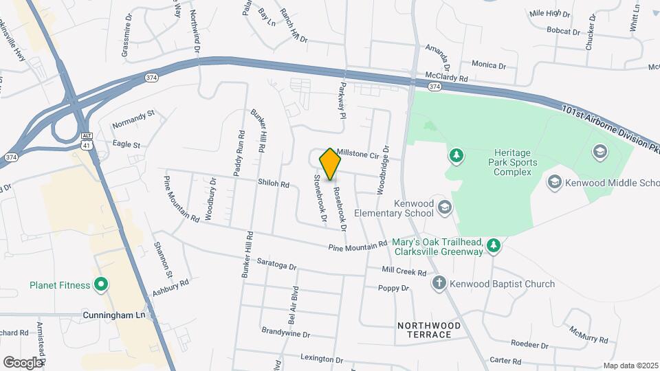 1122 Rosebrook Dr Map and Location Details